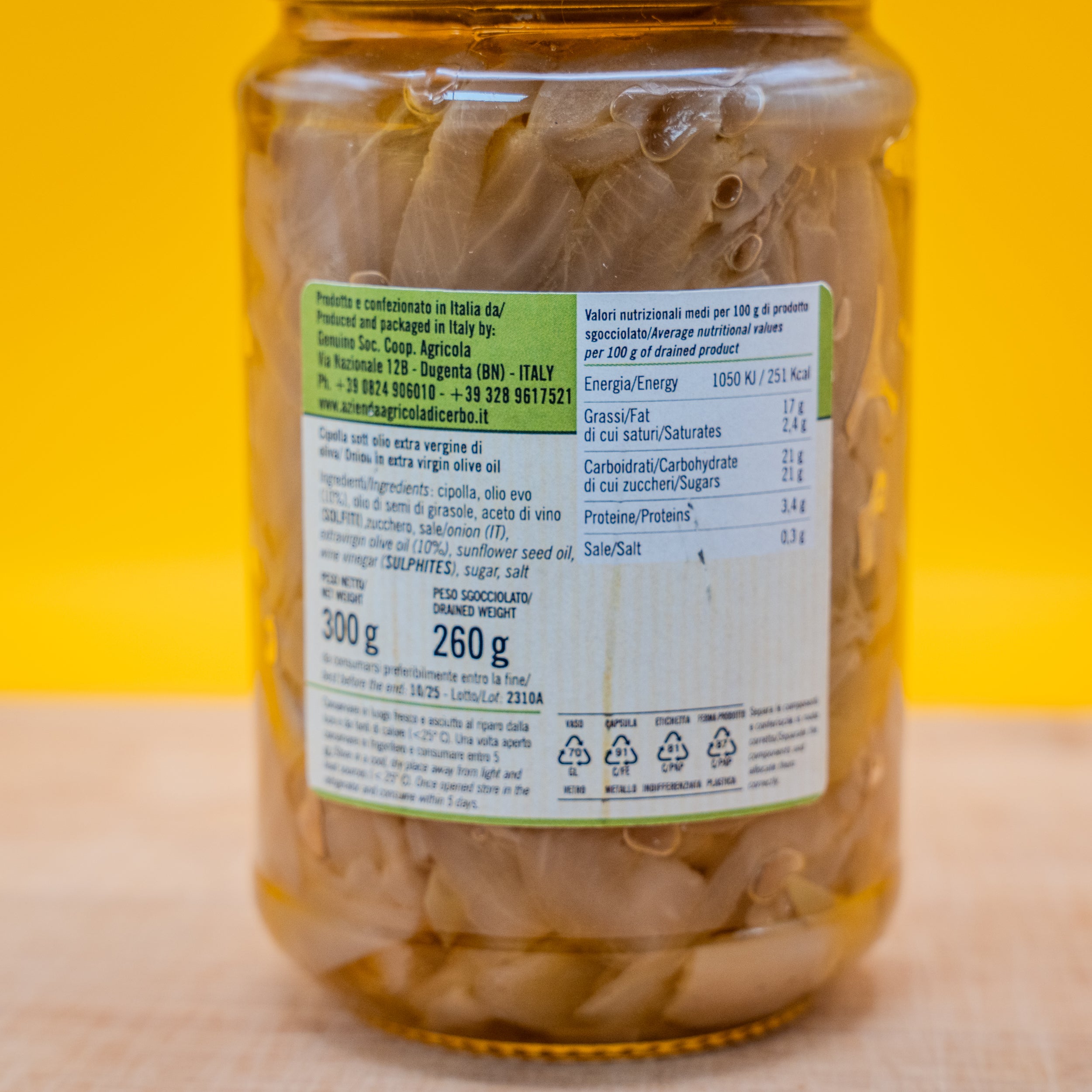 Cipolla Sott'Olio - Selezione Di Cerbo