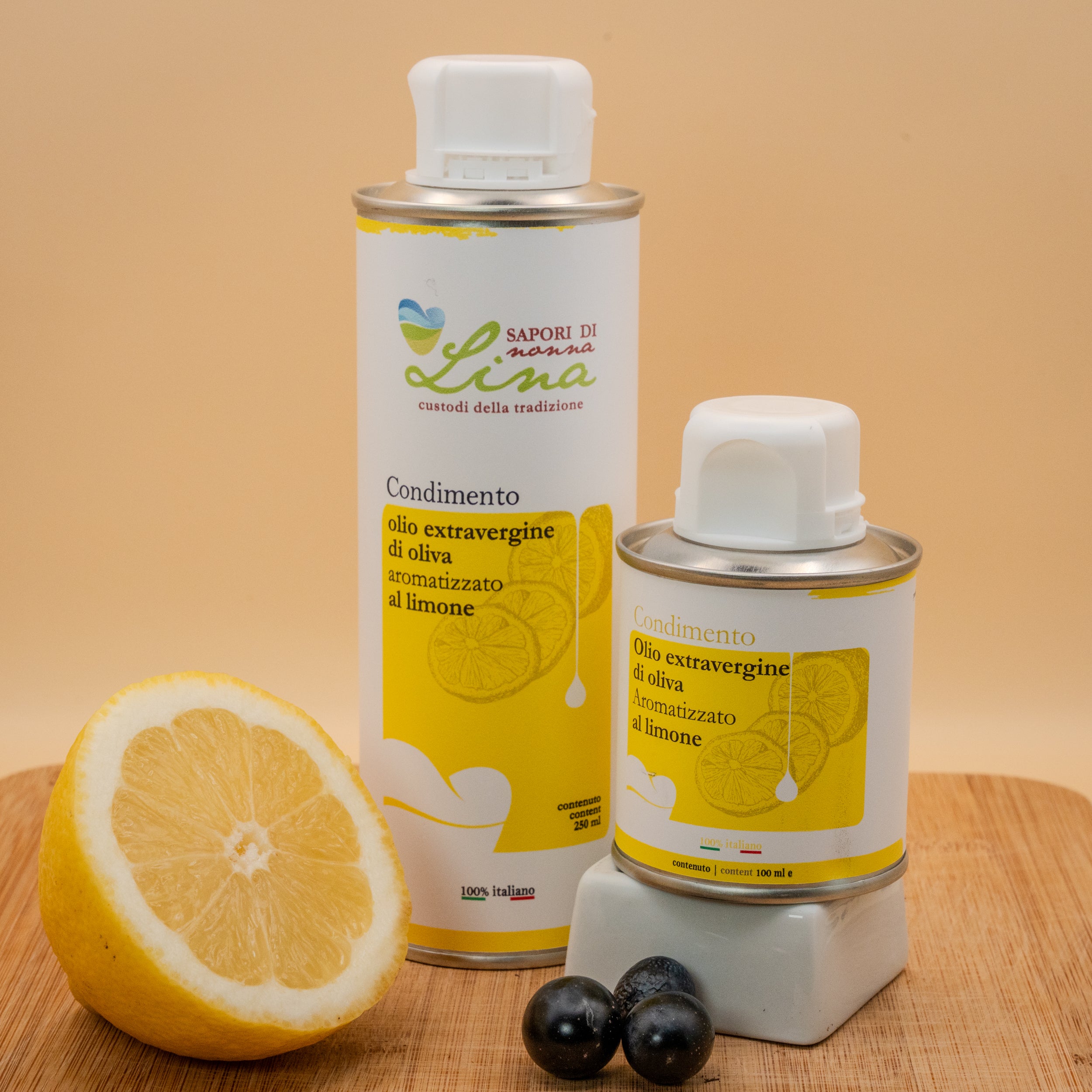 Olio EVO aromatizzato al Limone - Selezione Sapori di Nonna Lina