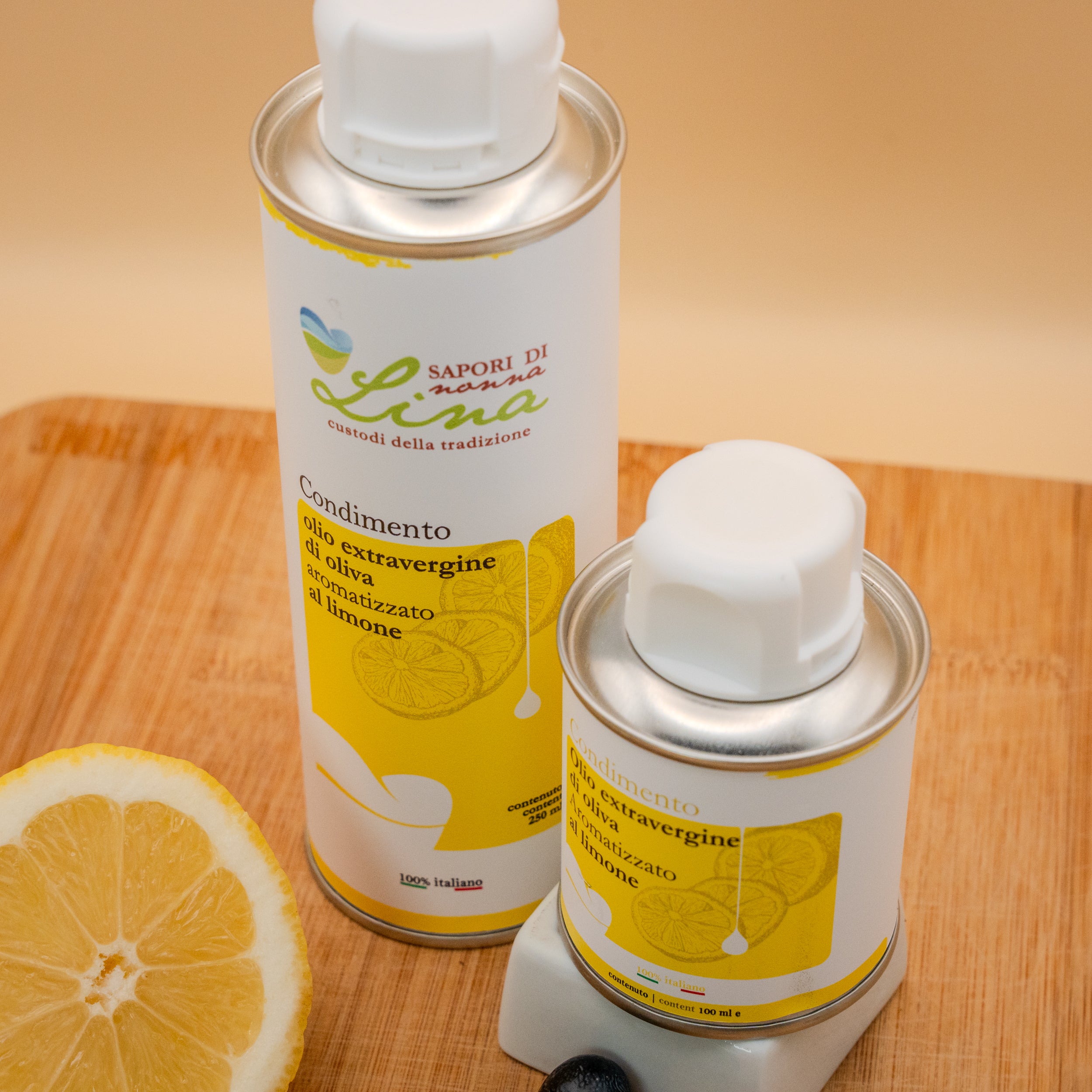 Olio EVO aromatizzato al Limone - Selezione Sapori di Nonna Lina