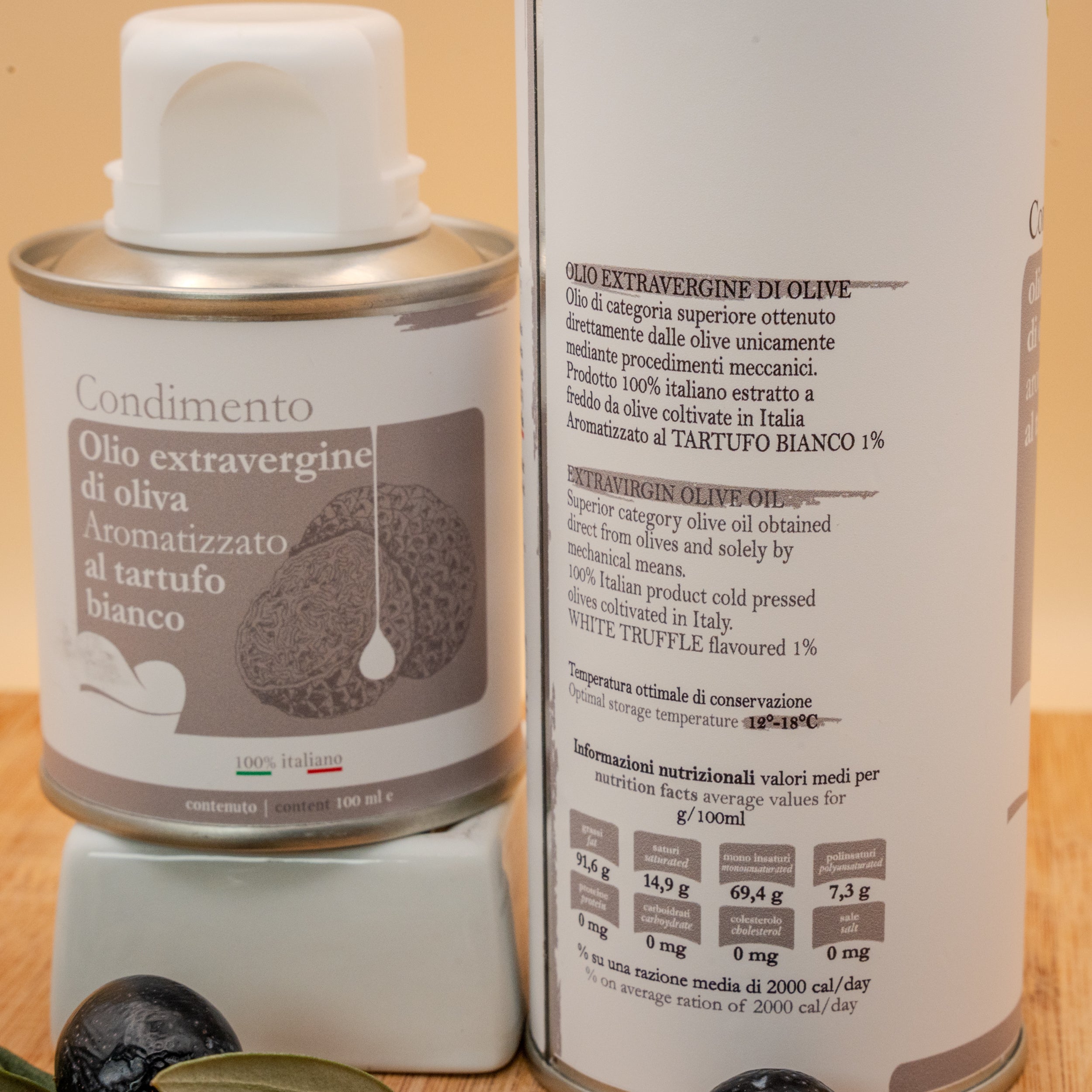 Olio EVO Aromatizzato al Tartufo Bianco - Selezione Sapori di Nonna Lina