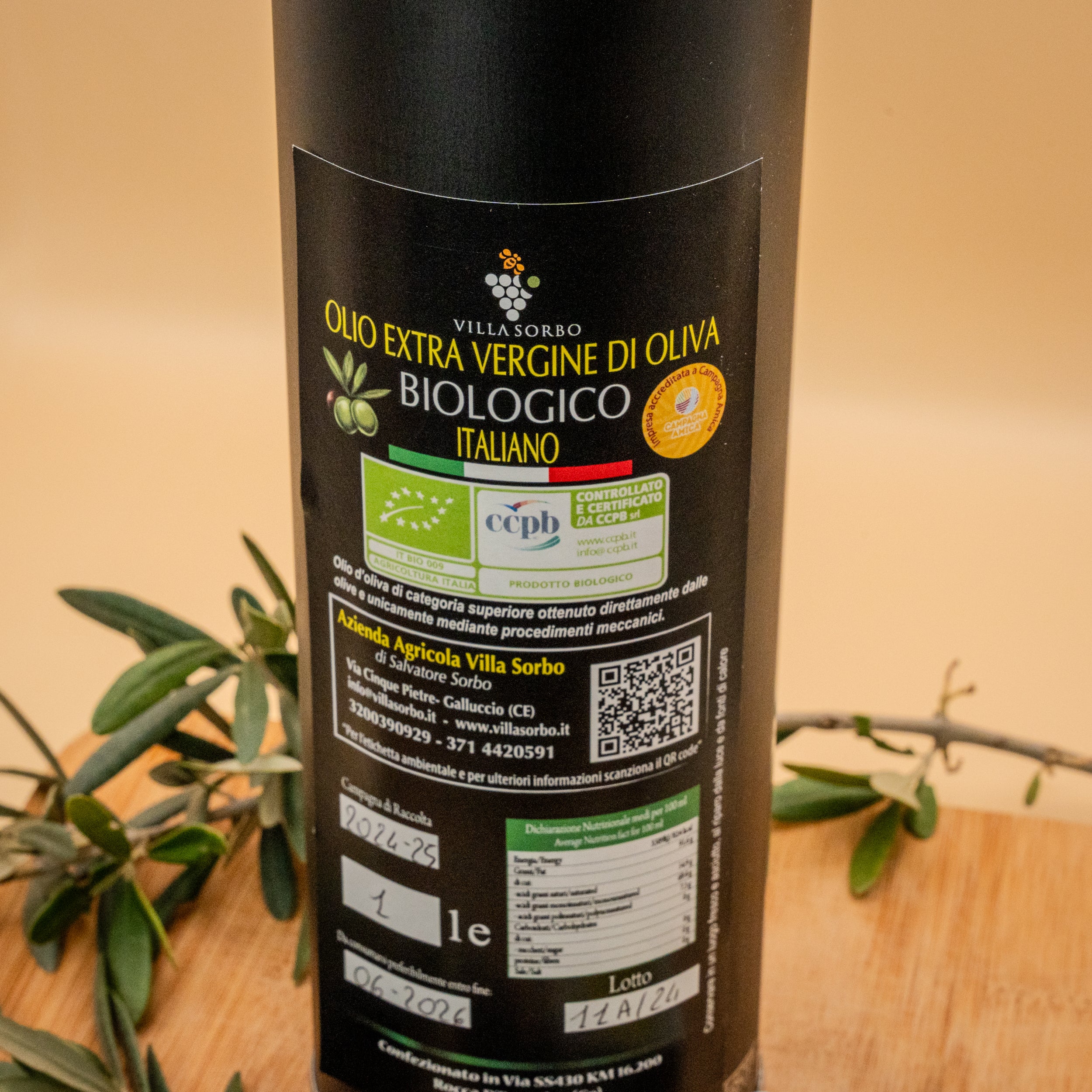 Olio Extra Vergine di Oliva in Lattina - Selezione Villa Sorbo