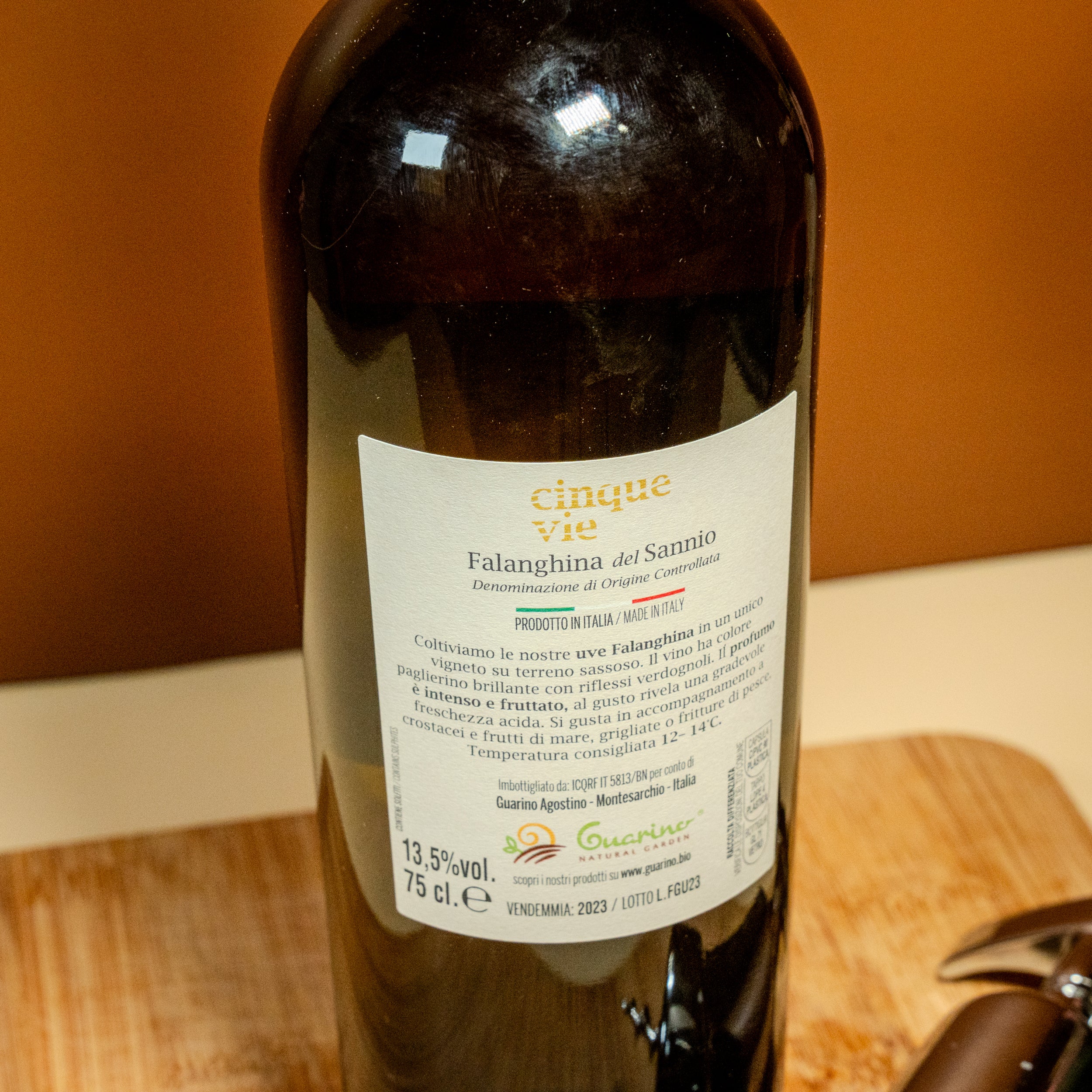 Vino Cinque Vie Falanghina DOC - Selezione Guarino Natural Garden
