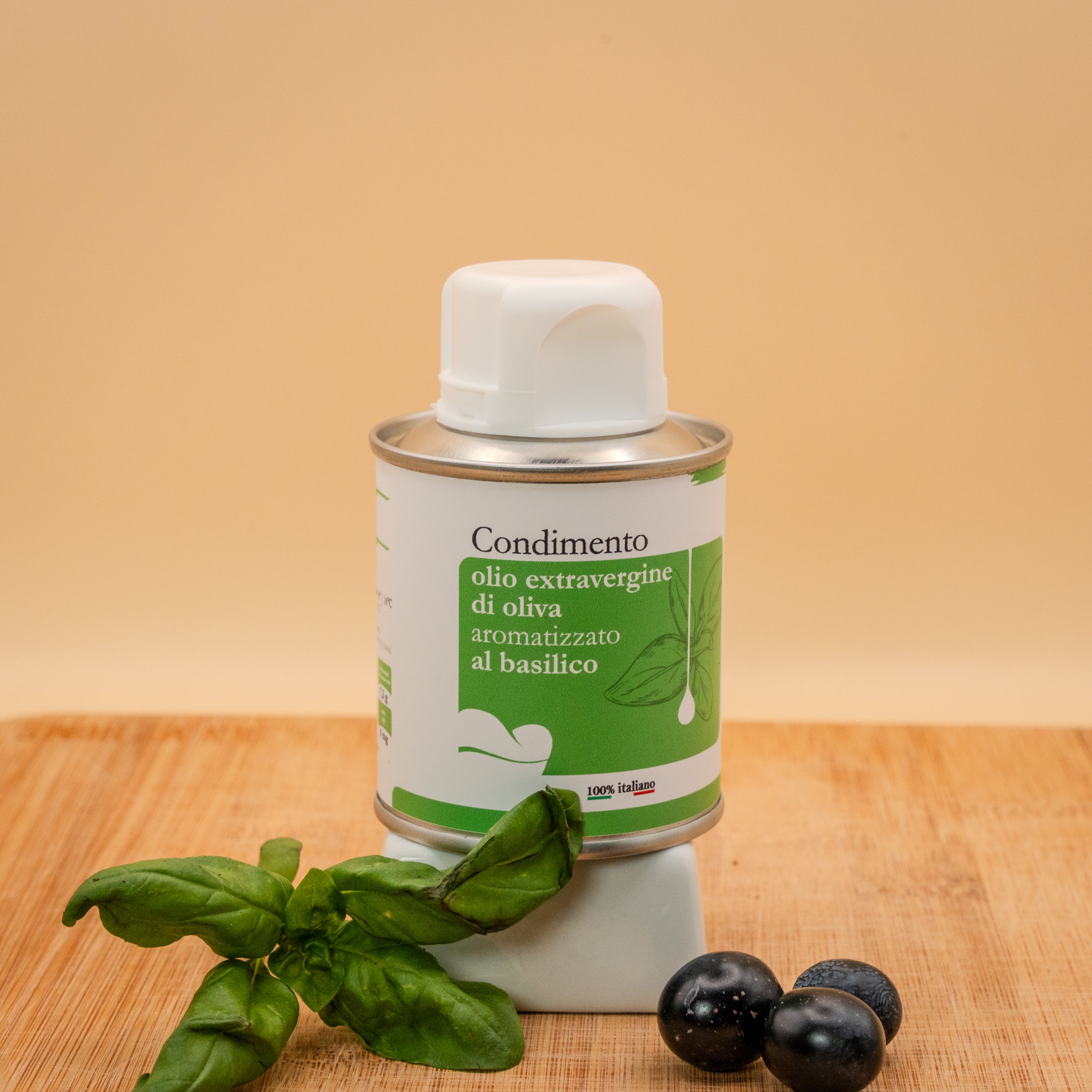 Olio EVO aromatizzato al Basilico - Selezione Sapori di Nonna Lina