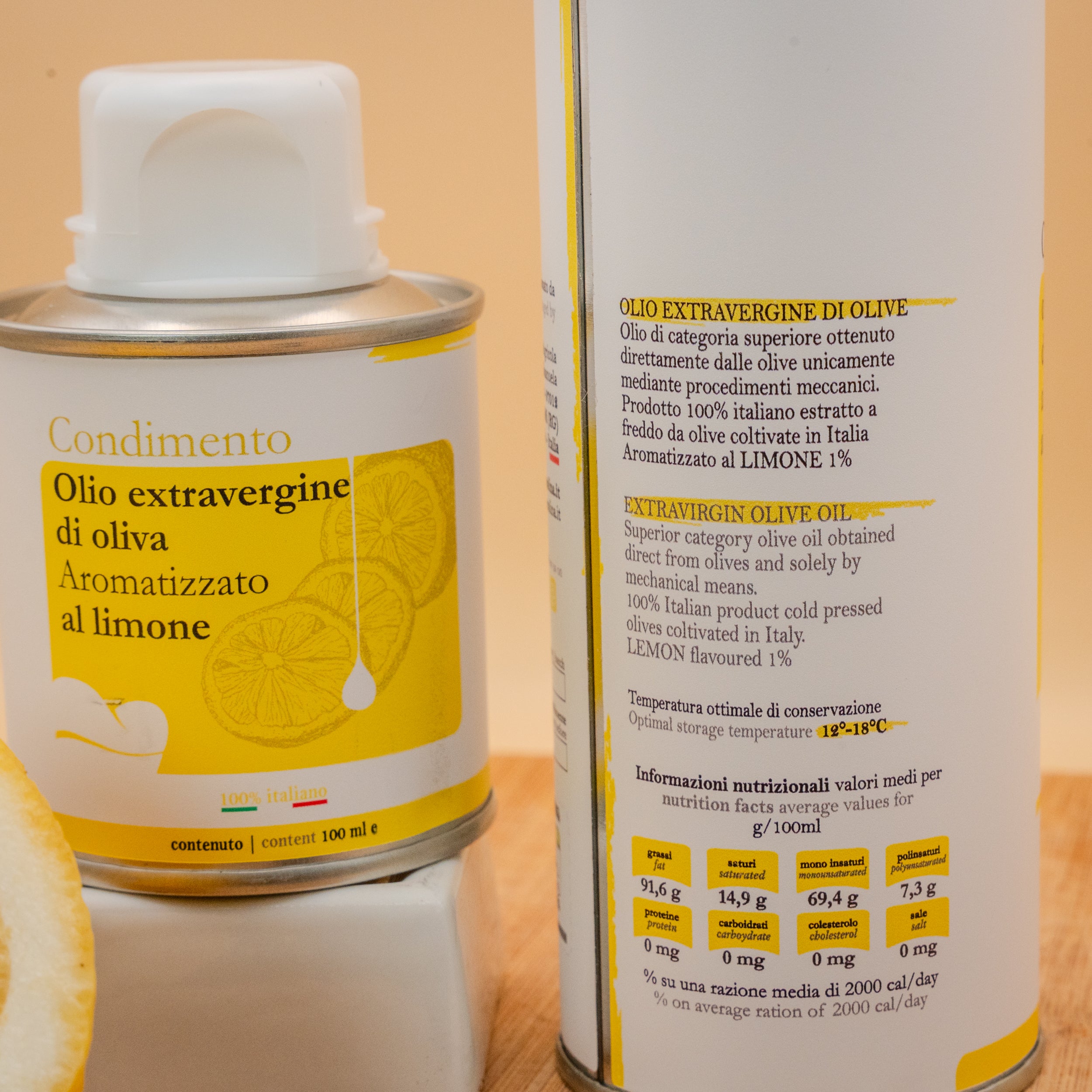 Olio EVO aromatizzato al Limone - Selezione Sapori di Nonna Lina