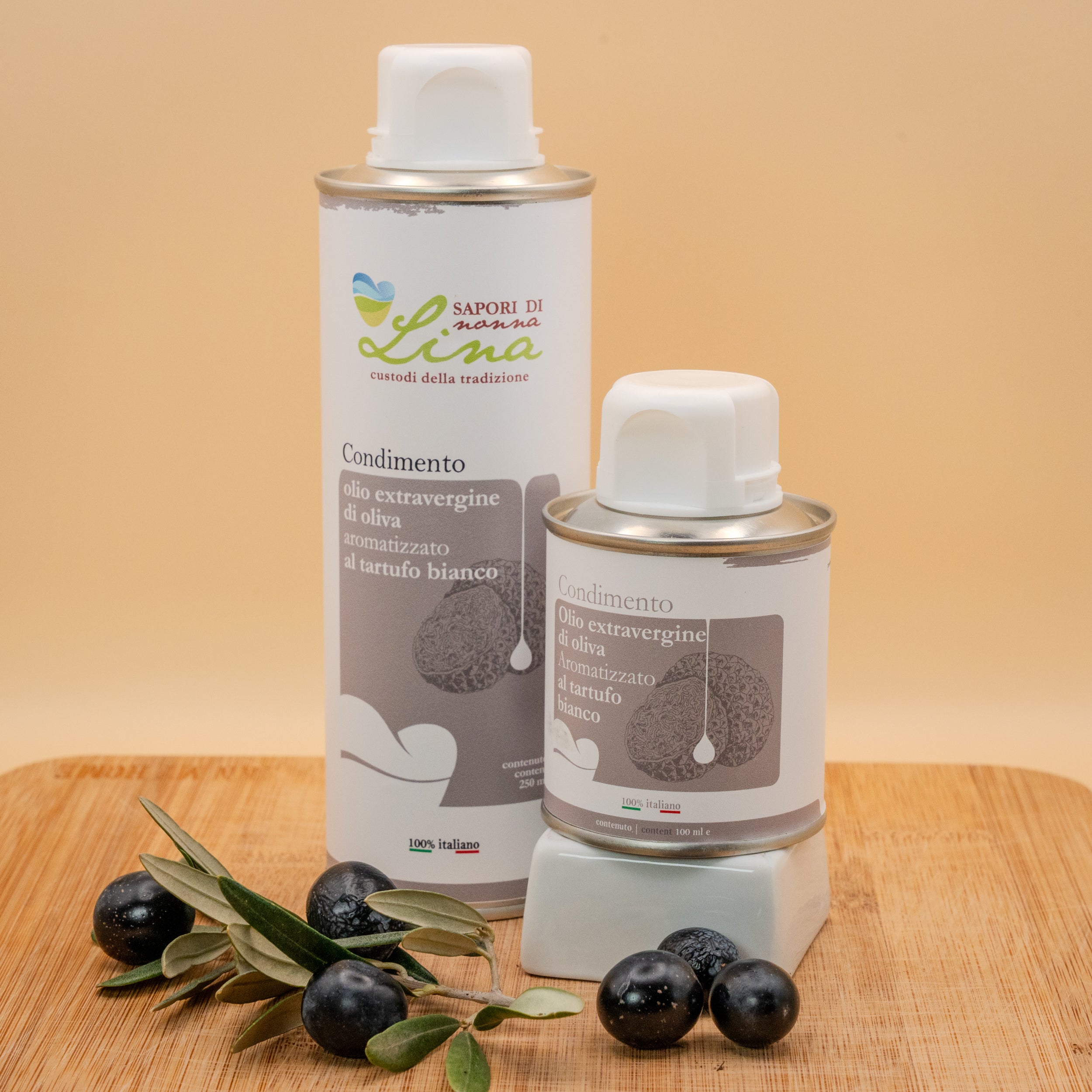Olio EVO Aromatizzato al Tartufo Bianco - Selezione Sapori di Nonna Lina