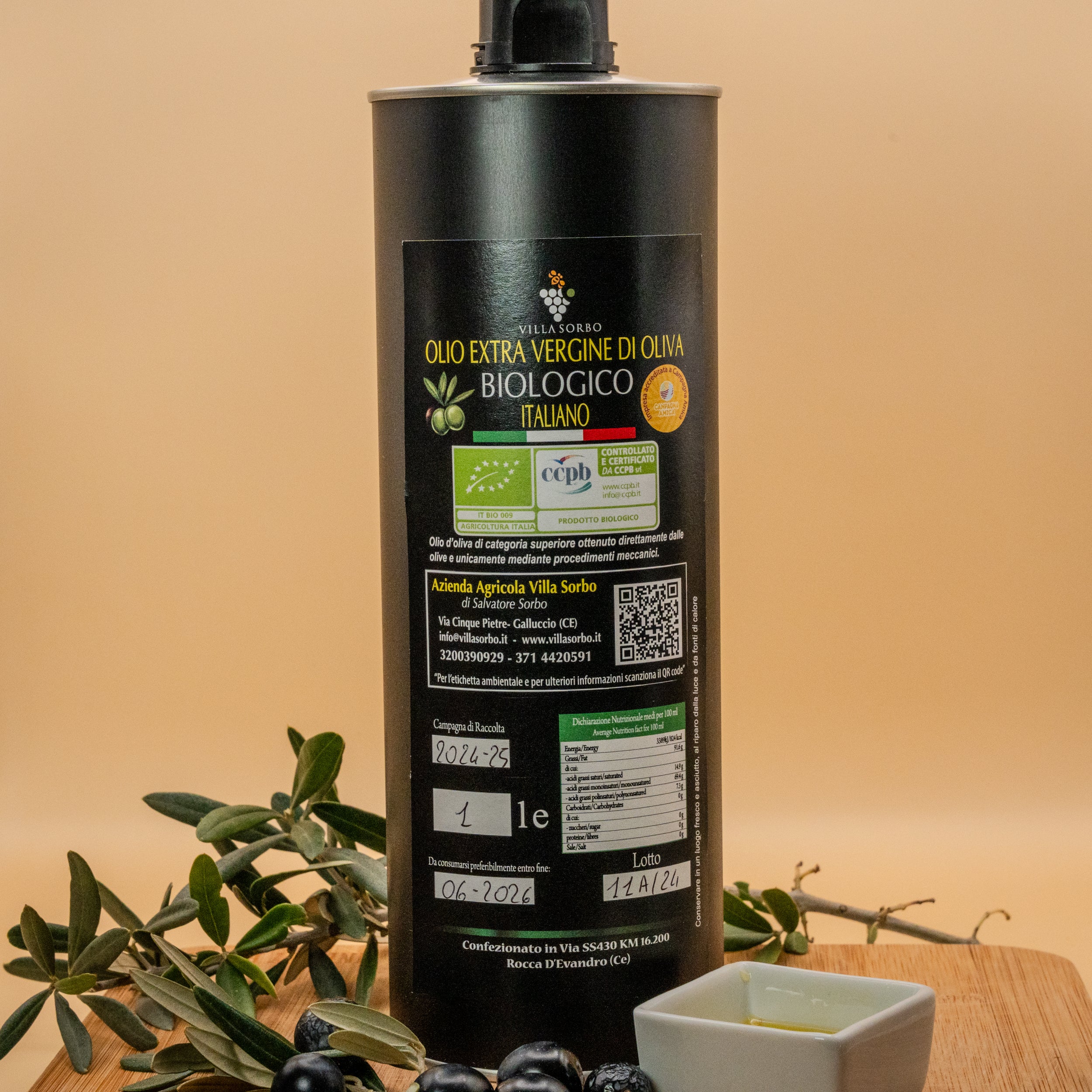 Olio Extra Vergine di Oliva in Lattina - Selezione Villa Sorbo