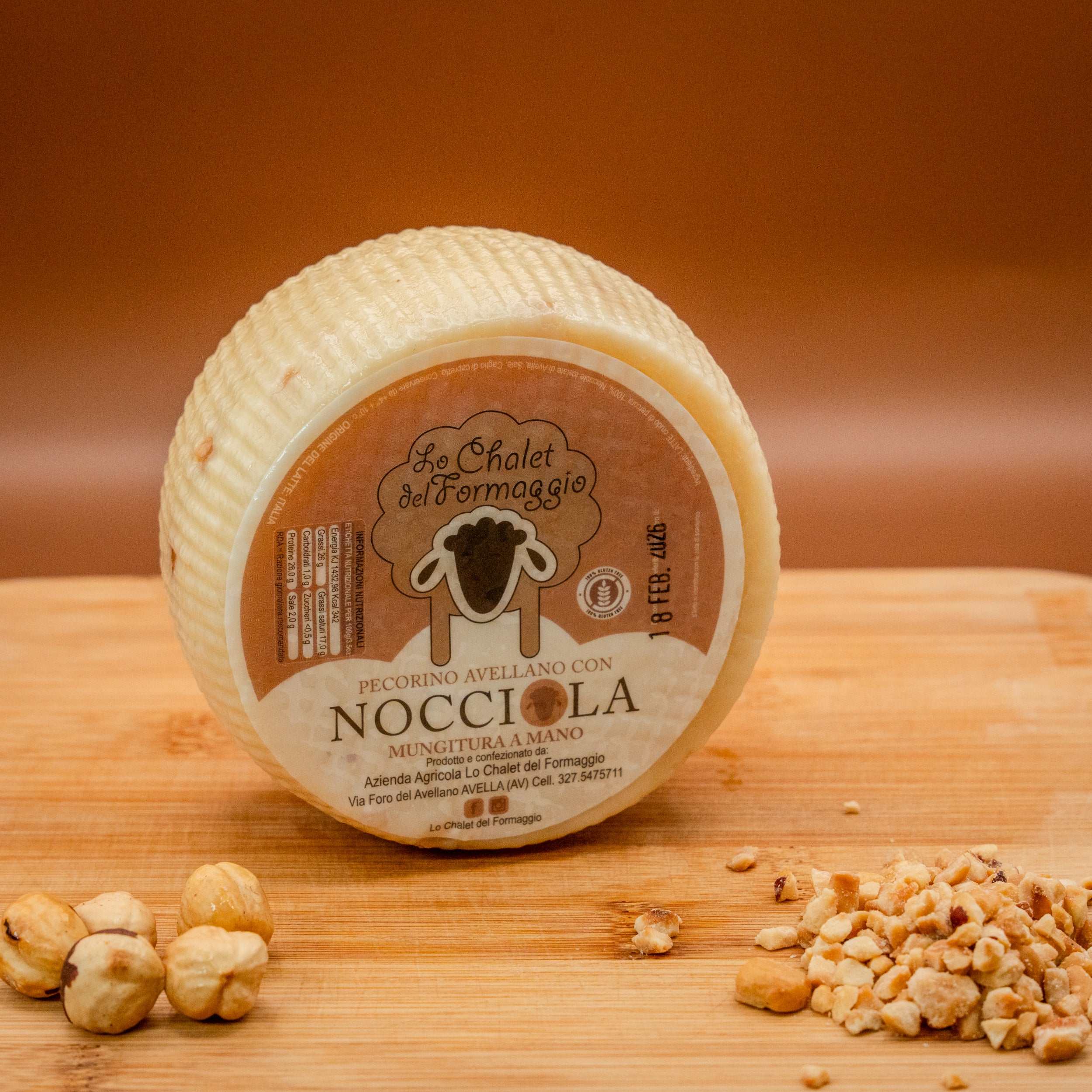 Nocciola - Pecorino affinato alla Nocciola - Selezione Chalet Del Formaggio